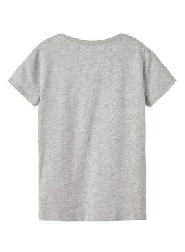 T-Shirt Name It Jase Happy Grau für Mädchen