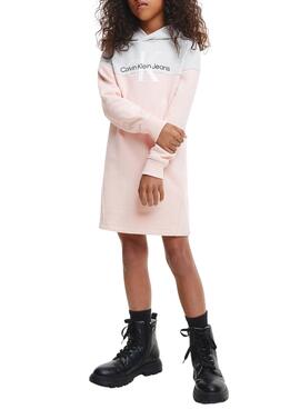 Kleid Calvin Klein Sweatshirt Rosa für Mädchen