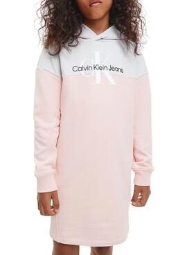 Kleid Calvin Klein Sweatshirt Rosa für Mädchen
