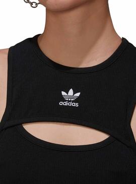 Top Adidas Cut Out Schwarz für Damen