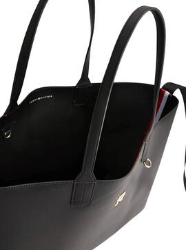 Handtasche Tommy Hilfiger Tote Iconic Schwarz für Damen