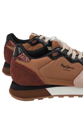 Sneakers Pepe Jeans Dover Shine braun Damen