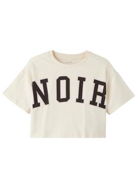 T-Shirt Name It Nadisa Cropped Beige für Mädchen