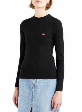 Pullover Levis Rib Batwing Schwarz für Damen