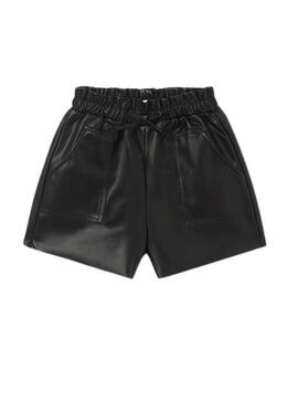 Short Mayoral Kunstleder Schwarz für Mädchen