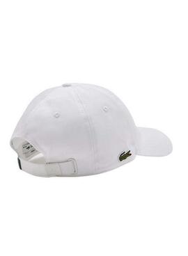 Mütze Lacoste Unisex Bio-Baumwolle Weiss