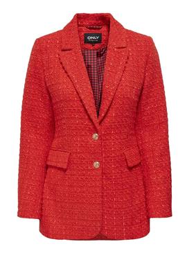 Blazer Only Kennedy Boucle Orange für Damen