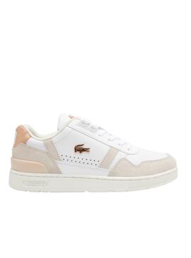 Sneakers Lacoste T-Clip Weiss Rosa für Damen