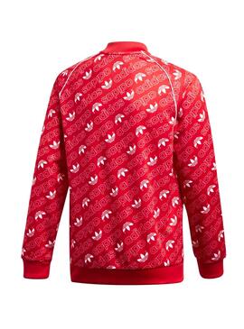 Jacke Adidas J TRF SST Rot