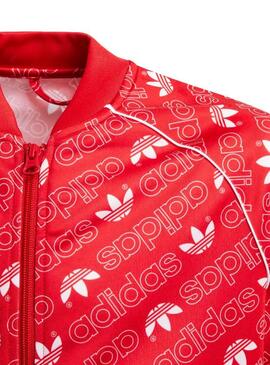 Jacke Adidas J TRF SST Rot