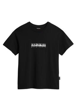 T-Shirt Napapijri S Box Schwarz für Damen