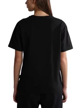 T-Shirt Napapijri S Box Schwarz für Damen