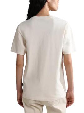 T-Shirt Napapijri S Box Beige für Damen