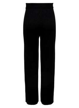 Hose Only Mia gerippt Schwarz für Damen