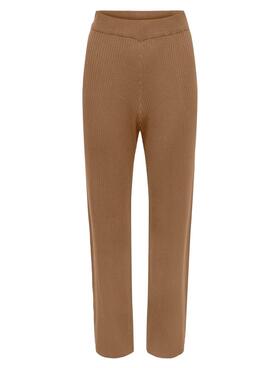 Hose Only Mia gerippt Camel für Damen