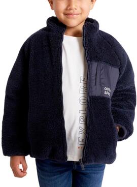 Jacke Mayoral Umschaltbar Shearling Marineblau Junge