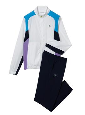 Trainingsanzug Lacoste Sport Colorblock Marineblau Herren