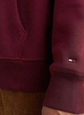 Sweatshirt Tommy Hilfiger Flag Arch Bordeaux Herren