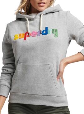 Sweatshirt Superdry Rainbow Weiss für Damen