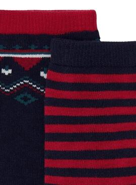 Set Socken Mayoral Rutschfest Rot Marineblau