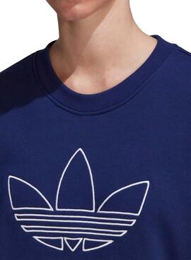 Sweatshirt Adidas Oversized Marineblau für Schuh