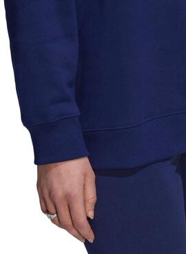 Sweatshirt Adidas Oversized Marineblau für Schuh