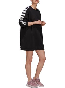 Sweatshirt Adidas Kleid Bänder Schwarz für Damen