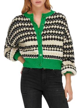 Jacke Only Madea Strickjacke Grün für Damen