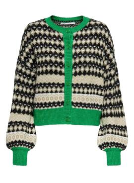 Jacke Only Madea Strickjacke Grün für Damen