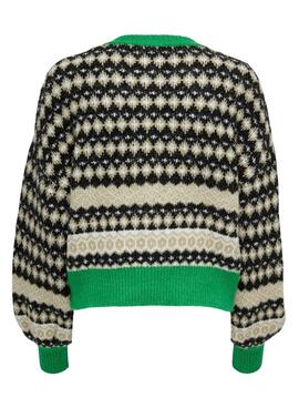 Jacke Only Madea Strickjacke Grün für Damen