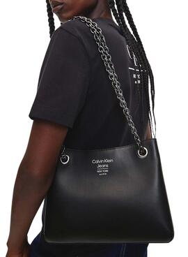 Handtasche Calvin Klein Sculpted Shoulder Schwarz Damen