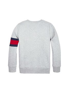 Sweatshirt Tommy Hilfiger Sew Flag Grau Junge