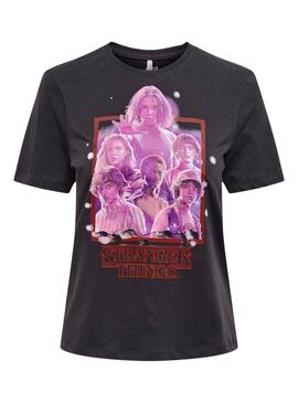 T-Shirt Only Stranger Things Schwarz für Damen