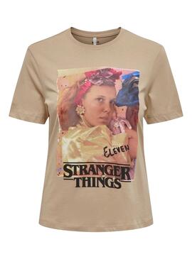 T-Shirt Only Stranger Things Camel für Damen