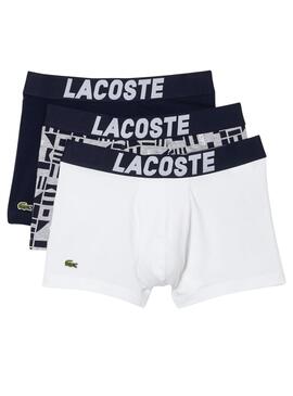 Pack 3 Unterhose Lacoste Boxers Weiss Herren