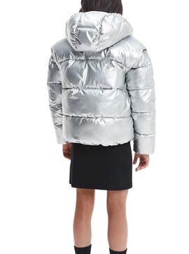 Jacke Calvin Klein Metallic Plateado für Mädchen