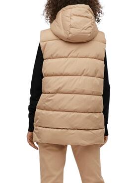 Weste Vila Vitate Beige Puffer für Damen