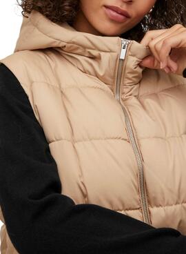 Weste Vila Vitate Beige Puffer für Damen