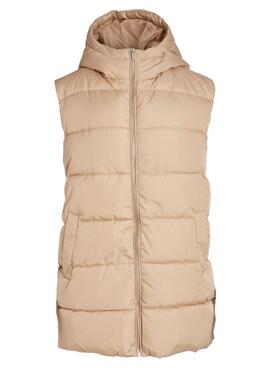Weste Vila Vitate Beige Puffer für Damen