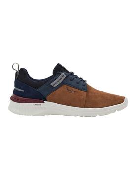 Sneakers Pepe Jeans Jay Pro Braun und Blau Herren