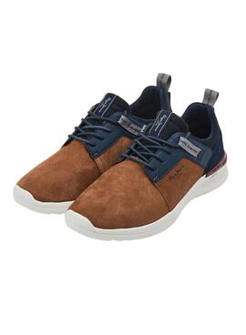 Sneakers Pepe Jeans Jay Pro Braun und Blau Herren