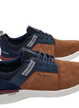 Sneakers Pepe Jeans Jay Pro Braun und Blau Herren
