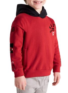 Sweatshirt Mayoral Flock Parches Rot für Junge