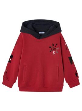 Sweatshirt Mayoral Flock Parches Rot für Junge