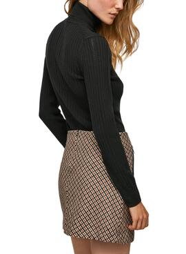 Pullover Pepe Jeans Rollkragenpullover Bella Damen Schwarz
