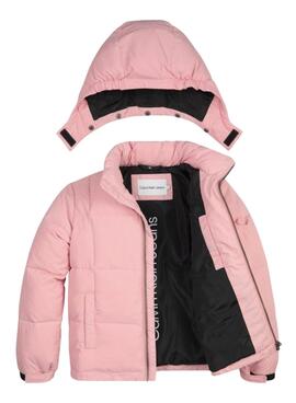 Jacke Calvin Klein gesteppt für Mädchen Rosa