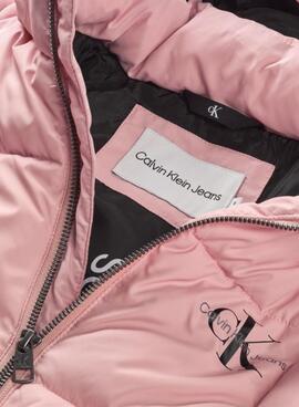 Jacke Calvin Klein gesteppt für Mädchen Rosa