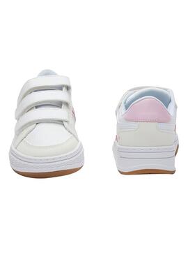 Sneakers Lacoste L001 Klettverschluss für Mini Weiss