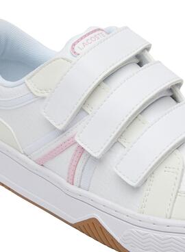 Sneakers Lacoste L001 Klettverschluss für Mini Weiss