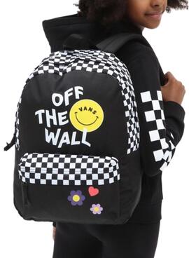 Rucksack Vans Lächeln für Mädchen Schwarz
